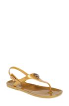 Women's Kurt Geiger London Maddison Embellished V-strap Sandal M - Metallic