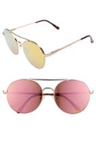 Women's Circus By Sam Edelman 55mm Round Aviator Sunglasses - Rose Gold