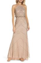 Women's Adrianna Papell Beaded Halter Gown - Pink