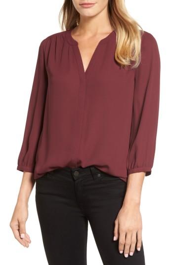 Women's Nydj Pleat Back Blouse, Size - White