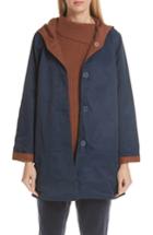 Women's Eileen Fisher Reversible Hooded Jacket - Blue