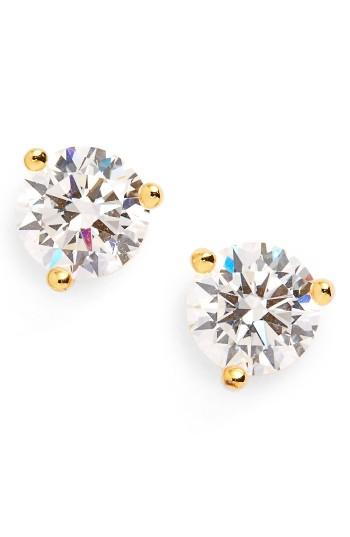 Women's Nordstrom Precious Metal Plated 1ct Tw Cubic Zirconia Earrings