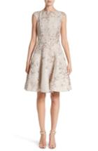 Women's Talbot Runhof Metallic Twig Jacquard Dress