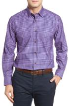 Men's David Donahue Check Sport Shirt - Blue