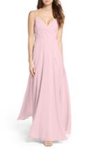 Women's Lulus Surplice Chiffon Gown - Purple