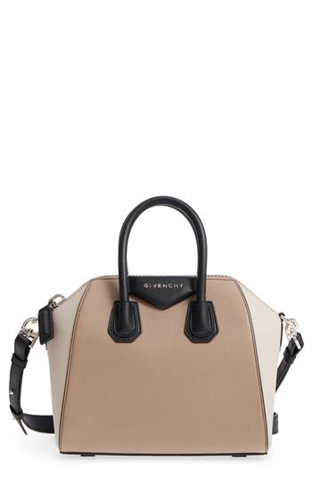 Givenchy Mini Antigona Tricolor Sugar Leather Satchel - Beige