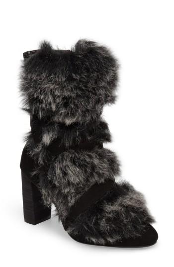 Women's Charles By Charles David Alberta Faux Fur Boot M - Black