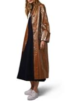 Women's Topshop Boutique Shiny Coat Us (fits Like 0) - Brown
