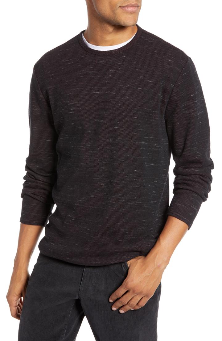 Men's 1901 Regular Fit Textured Sweater - Burgundy