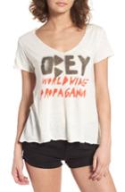 Women's Obey Fan Club Graphic Tee, Size - Ivory