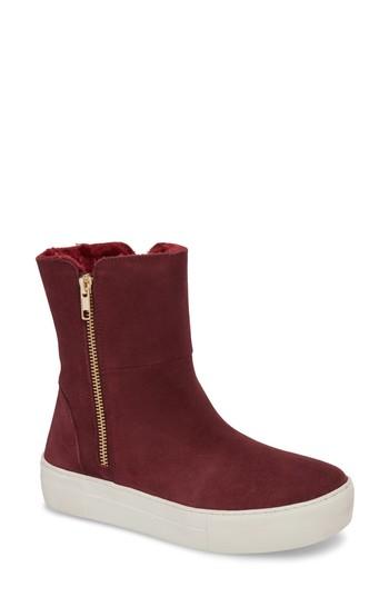 Women's Steve Madden Garrson Sneaker Boot .5 M - Burgundy