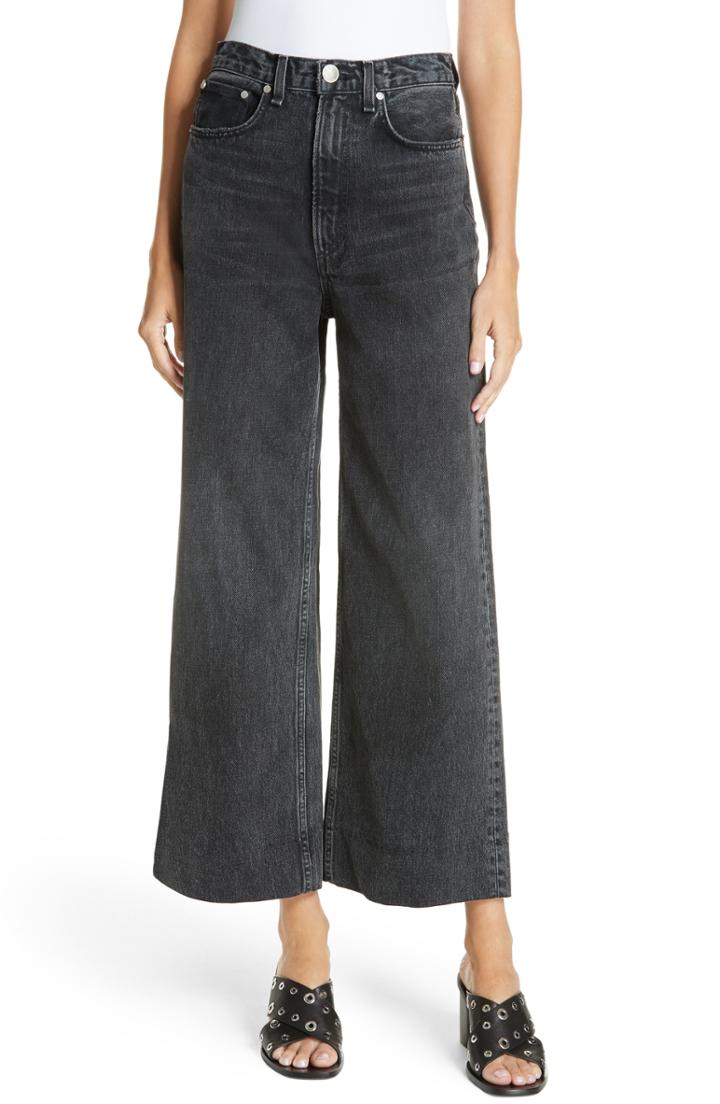 Women's Rag & Bone/jean Haru Wide Leg High Waist Nonstretch Cotton Jeans