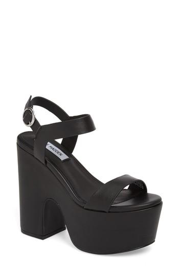 Women's Steve Madden Advice Platform Sandal M - Black
