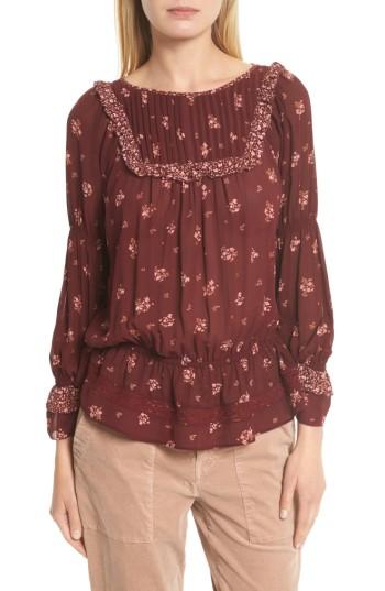 Women's Joie Adrielle Silk Blouse - Red