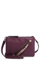 Sondra Roberts East/west Faux Leather Crossbody Bag - Purple
