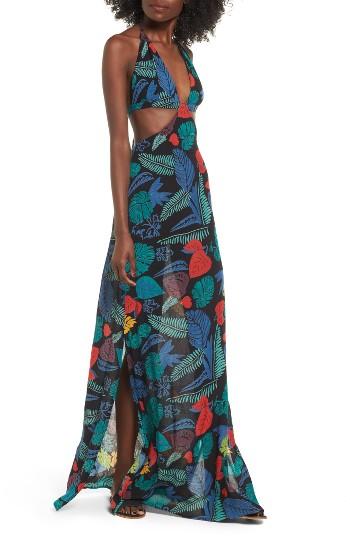 Women's Raga Pura Vida Cutout Halter Maxi Dress - Black