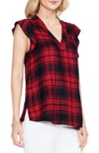 Women's Two By Vince Camuto Plaid Blouse - Red