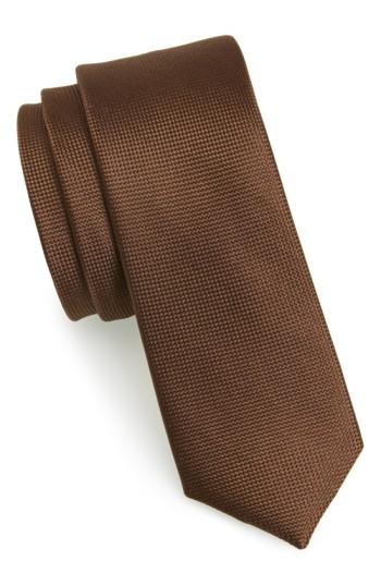Men's The Tie Bar Woven Silk Tie, Size - Brown