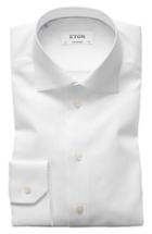 Men's Eton Contemporary Fit Herringbone Dress Shirt .5 - White