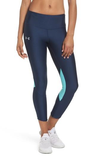 Women's Under Armour Fly Fast Heatgear Crop Leggings - Blue