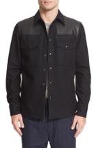 Men's Rag & Bone Key Wool & Leather Shirt Jacket