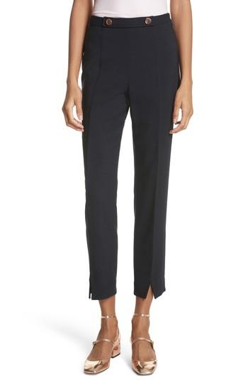 Women's Ted Baker London Front Slit Skinny Trousers - Blue