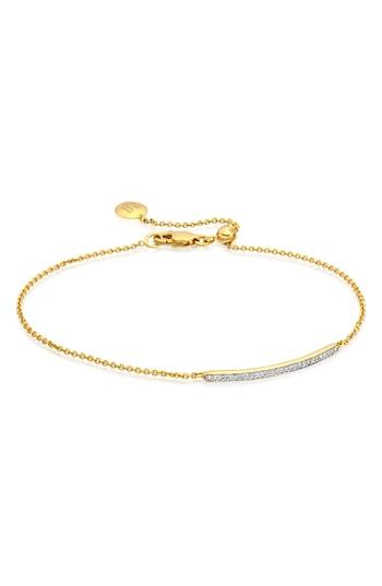 Women's Monica Vinader Siren Vermeil Diamond Bar Bracelet