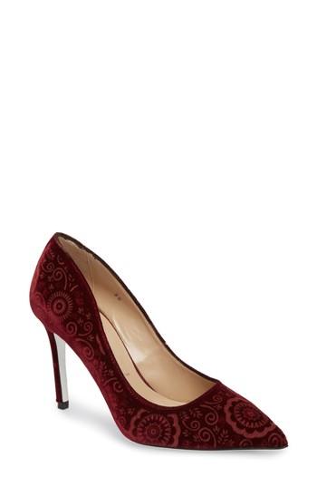 Women's Ron White Shana Embossed Pump Eu - Burgundy