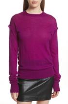 Women's Helmut Lang Frayed Cashmere Sweater - Purple