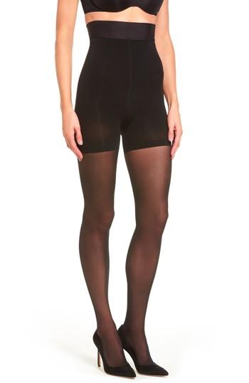 Women's Donna Karan High Waist Control Top Pantyhose, Size - Black