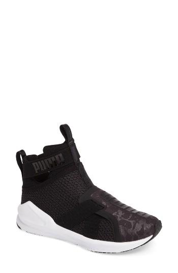 Women's Puma Fierce Strap Training Sneaker M - Black