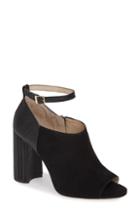 Women's Louise Et Cie Keran Peep Toe Bootie .5 M - Black