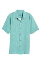 Men's Tommy Bahama Luau Floral Silk Shirt, Size - Green