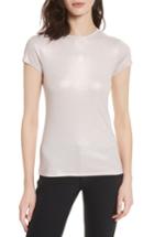 Women's Ted Baker London Shimmer Fitted Tee - Pink
