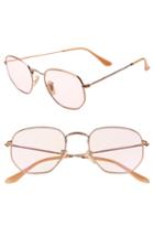 Women's Ray-ban 54mm Evolve Photochromic Hexagon Sunglasses - Gold/ Pink Solid