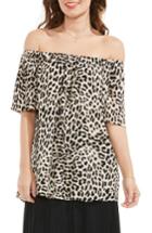 Women's Vince Camuto Leopard Song Off The Shoulder Blouse