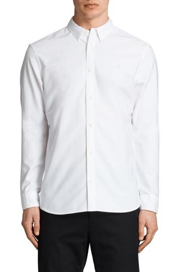 Men's Allsaints Huntington Fit Sport Shirt, Size Small - White