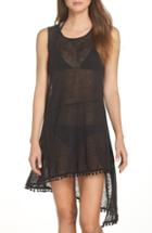 Women's Echo Pompom Cover-up Dress - Black