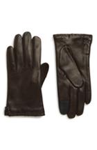 Women's Frye Nora Whipstitch Lambskin Leather Touchscreen Gloves - Brown