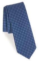 Men's 1901 Olympos Geometric Cotton Tie, Size - Blue