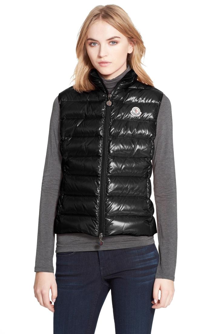 Women's Moncler 'ghany' Down Puffer Vest - Black