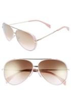 Women's Moschino 61mm Metal Aviator Sunglasses - Pink
