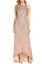 Women's Adrianna Papell Sequin High/low Gown - Pink