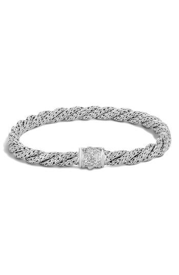 Women's John Hardy Twist Chain 5mm Bracelet With Diamonds