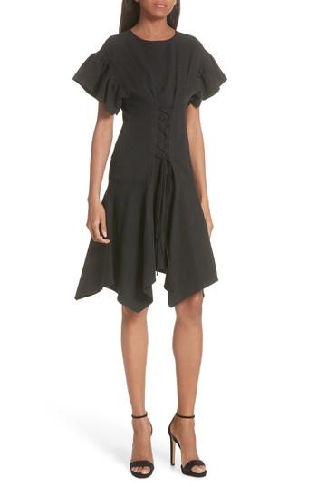 Women's Ulla Johnson Otille Twill Dress - Black