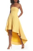 Women's C/meo Collective Entice Strapless Crepe Gown - Yellow