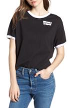 Women's Levi's J.v. Graphic Ringer Tee - Black