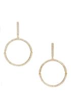Women's Nordstrom Pave Hinge Open Circle Linear Drop Earrings