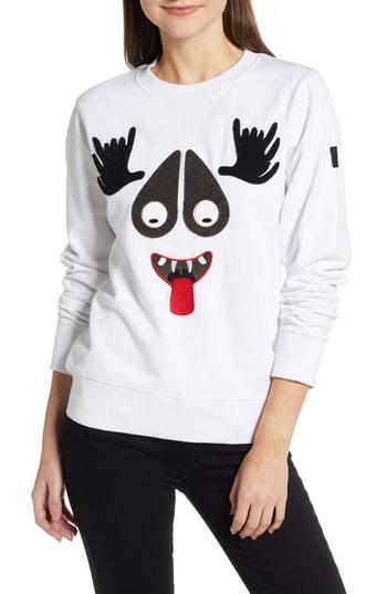 Women's Moose Knuckles Moose Haha Sweatshirt - White