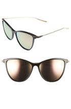 Women's Salt Nia 58mm Polarized Cat Eye Sunglasses - Black/ Honey/ Rose Mirror
